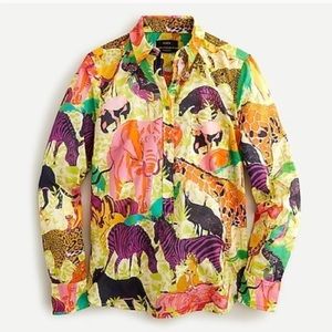 Brand new Raffi Safari print top, J.Crew